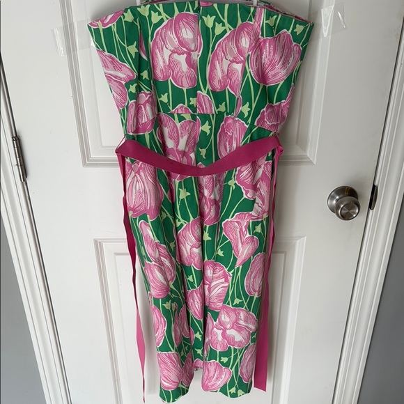 Lilly Pulitzer Vintage Floral Dress with Pink and Green Design - Picture 3 of 6